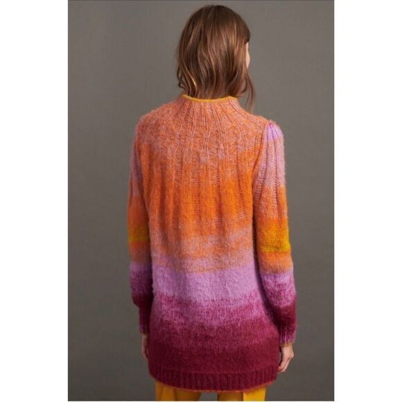 NEW Anthropologie Perri Dreamy Ombre Alpaca Wool Mock Neck Tunic Sweater Small - Picture 3 of 3